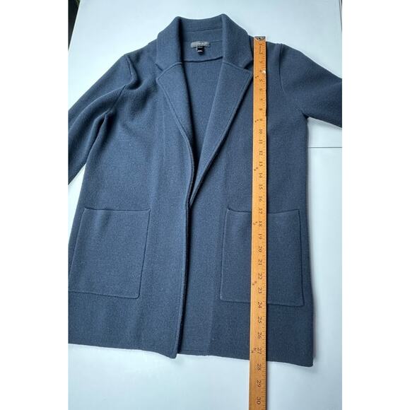 J Crew Sweater Blazer Womens Small Navy Merino Wool Preppy Quiet Luxury Academia - Picture 10 of 12
